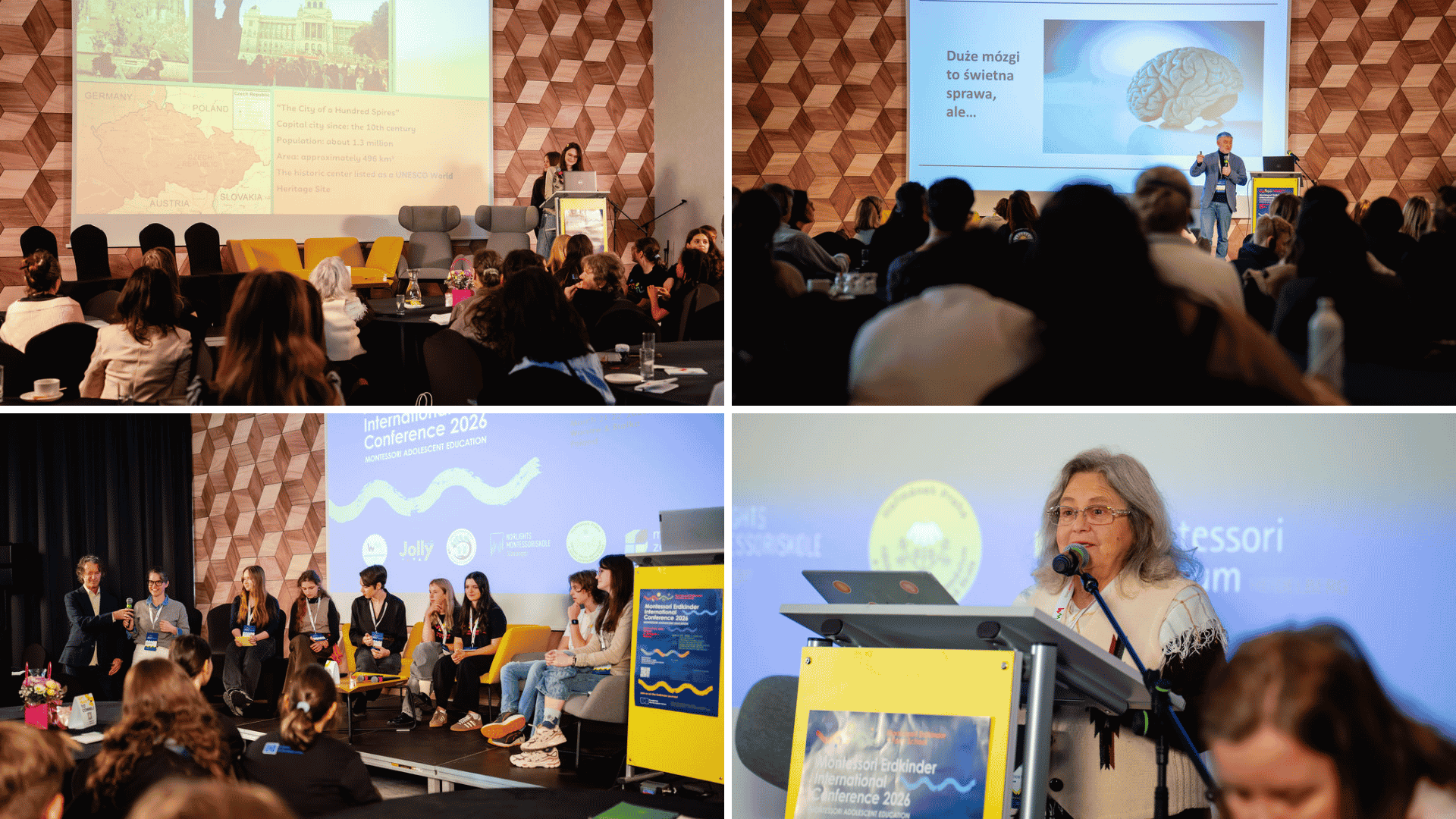 Montessori odborníci a študenti na konferencii